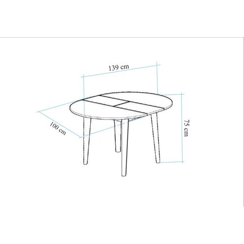 Vina 139 - Walnut Walnut Extendable Dining Table slika 6