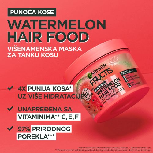 Garnier Fructis Hair Food Watermelon maska za kosu 390ml slika 3