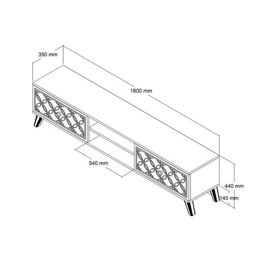 Class - Travertine Travertine TV Stand slika 5