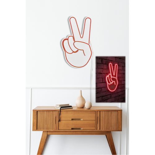 Wallity Ukrasna plastična LED rasvjeta, Victory Sign - Red slika 2