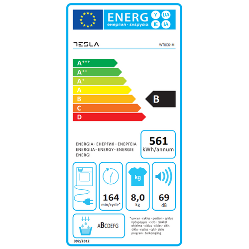 Tesla sušilica rublja WT8C61M slika 4