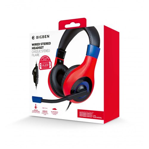 BIGBEN NINTENDO SWITCH HEADSET MARIO RED/BLUE slika 4