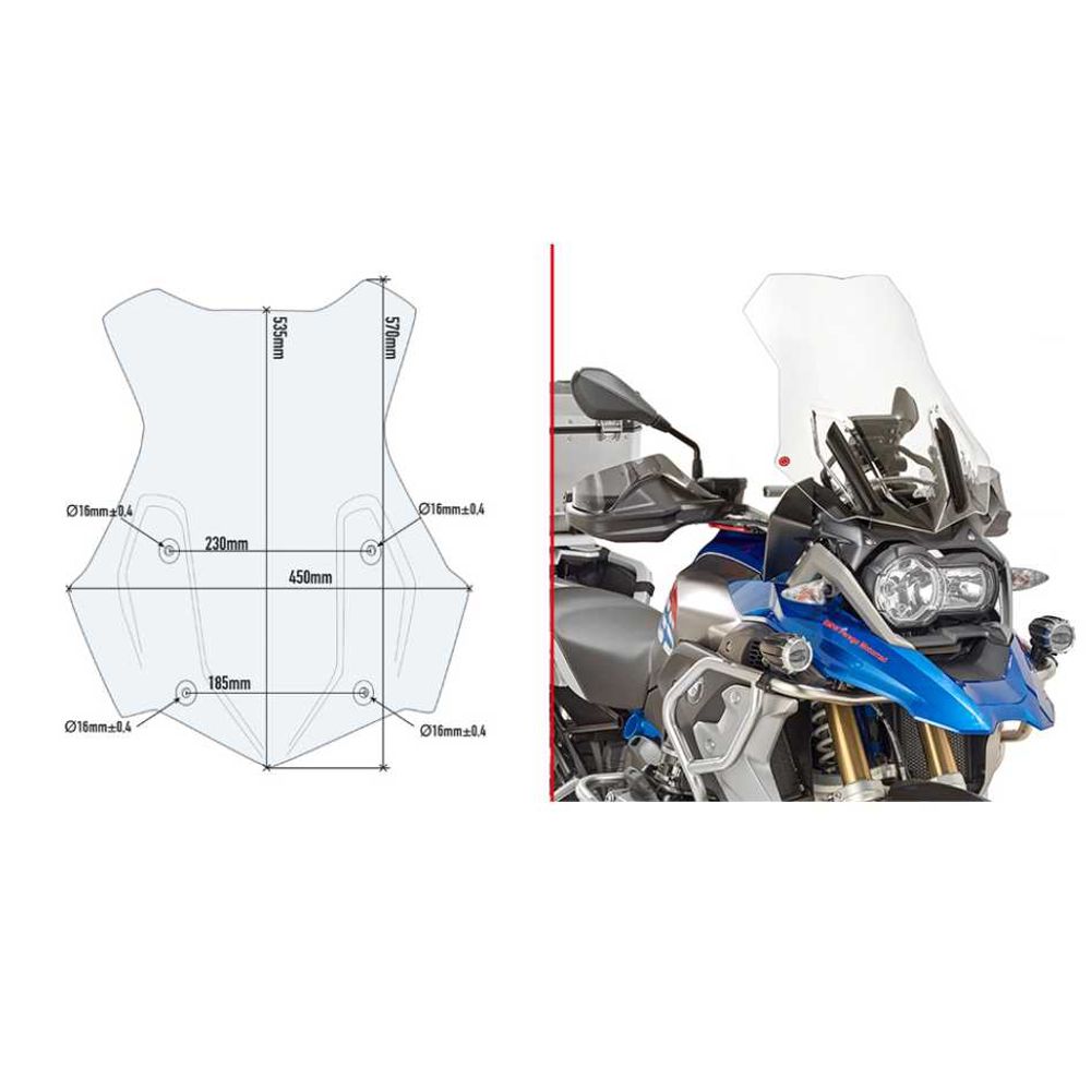 Givi vjetrobran 5124DT za BMW R 1250 GS Adventure (19 > 22) slika 1