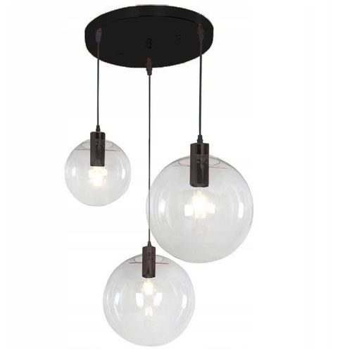 TOOLIGHT Staklena stropna svjetiljka Lassi Black 20 + 25 + 30 cm APP309-3C slika 6