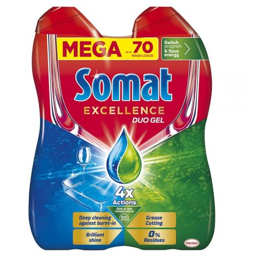 Somat Gel Excellence  2X630 ml 70 pranja slika 1