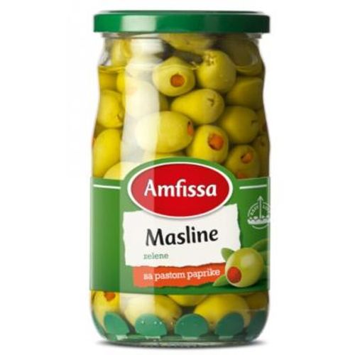 Amfissa Masline zelene sa paprikom 680g slika 1