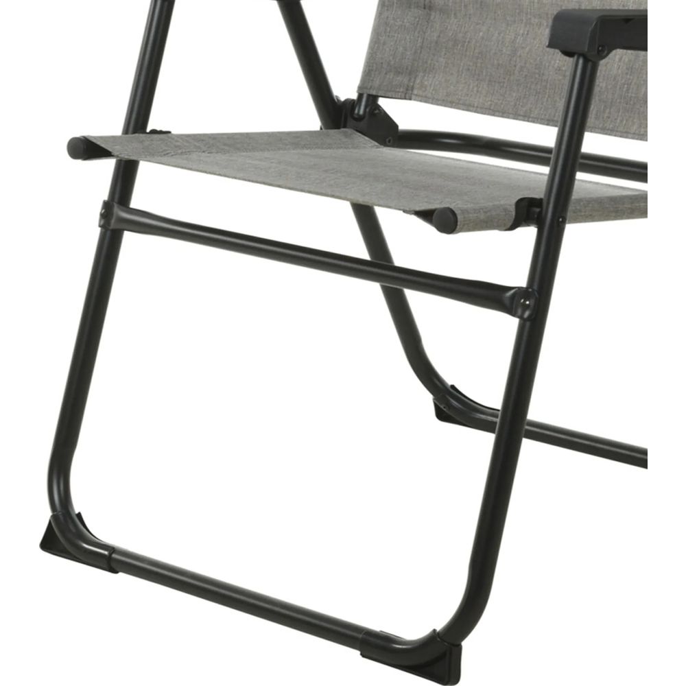 Vrtna stolica sklopiva 60 x 56 x 91 cm - siva slika 4