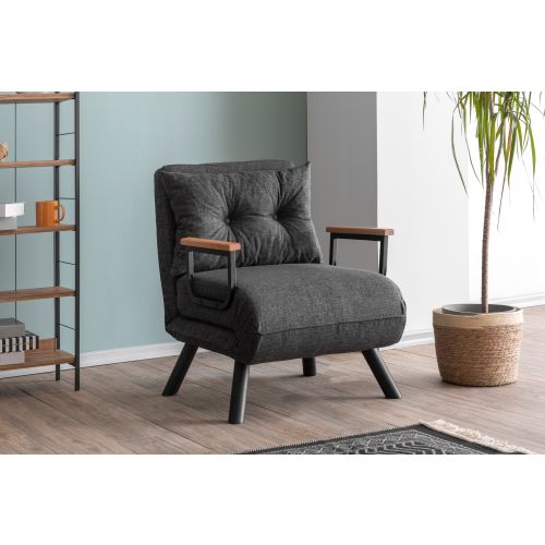 Atelier Del Sofa Naslonjač, Sando Single - Dark Grey slika 2