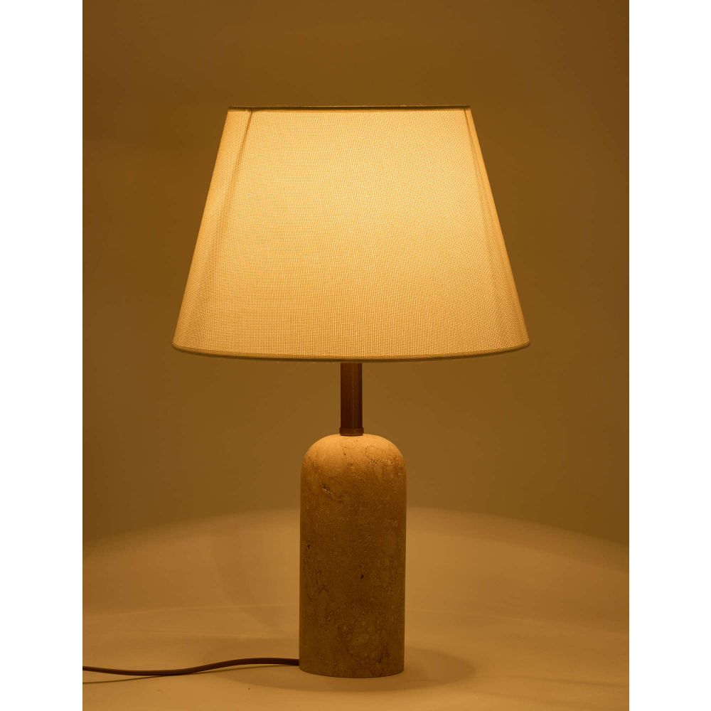 Lampa za Sto Kumas sa Sapkom od Travertina - boje: krem bež slika 1