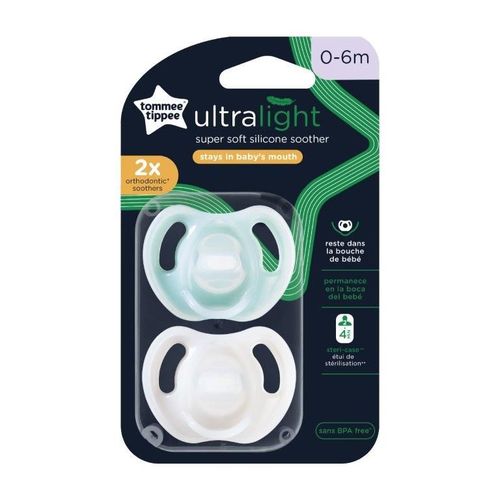 Tommee Tippee® silikonske dude varalice "ULTRA LIGHT" 0 - 6 mjeseci, 2 kom slika 4