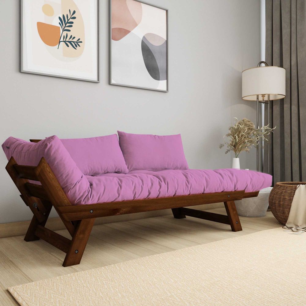 Dvosjed sofa CPT8165-210 - boje: Orah, Ružičasti vrt slika 2