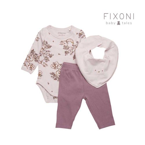 Fixoni - 3- dijelni komplet, poklon set, Hushed Violet, vel. 62 slika 2