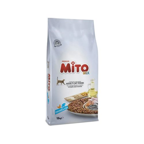 MITO MIX PREMIUM HRANA  za odrasle mačke - piletina i riba 15kg slika 1