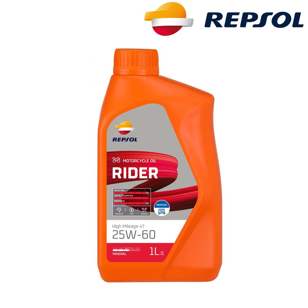 Motorno ulje - ulje za motore Repsol Rider High Mileage 4T 25W60 1l RPP2132VHC slika 1