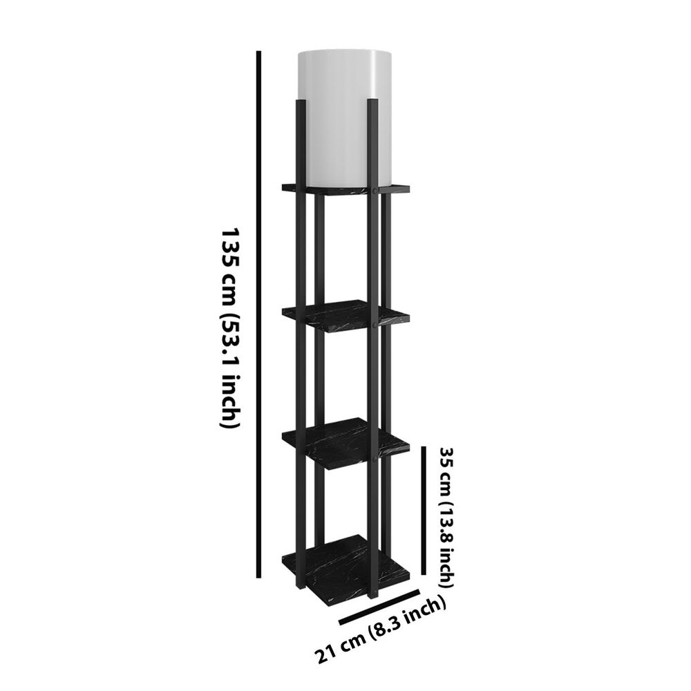 Nora - stajaća lampa u crnoj boji slika 3