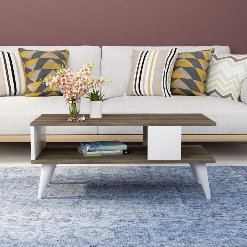 Ayca - Walnut, White Walnut
White Coffee Table slika 2