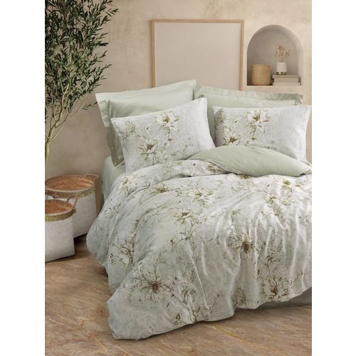 Lucida - Beige Beige Satin Double Quilt Cover Set slika 1