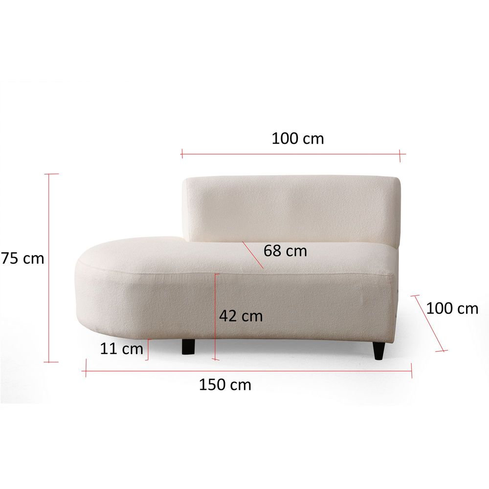 Ugaona Sofa Pars (1L + 1R) - boja: krem v2 slika 13