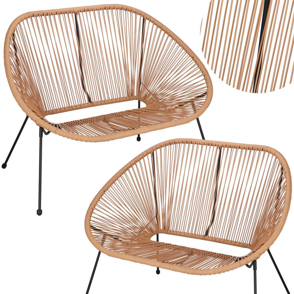 Vrtna sofa, smeđa 114 x 82 x 87 cm slika 4