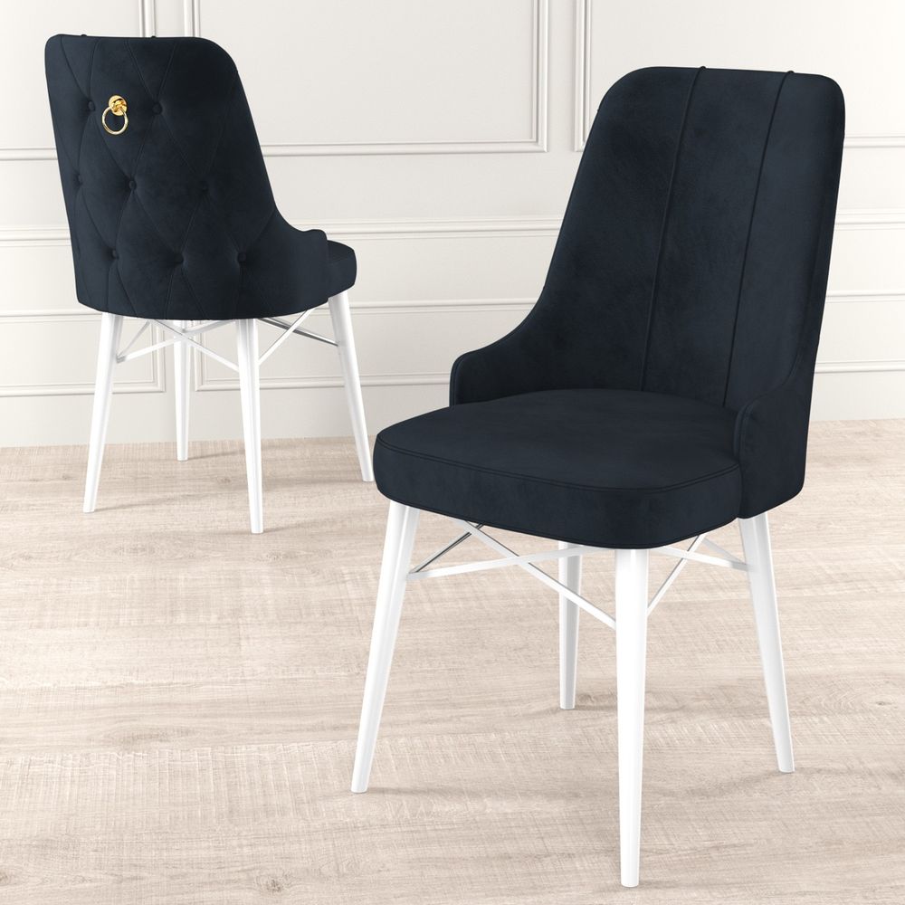 Set Stolica Pare - Antracit i Bijela (6 komada) slika 2