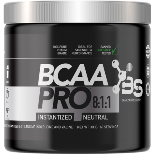 Basic Supplements BCAA Pro 8:1:1, Neutral 300g slika 1