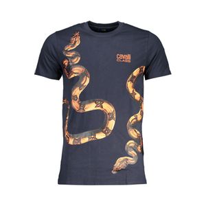 CAVALLI CLASS MEN'S SHORT SLEEVED T-SHIRT BLUE