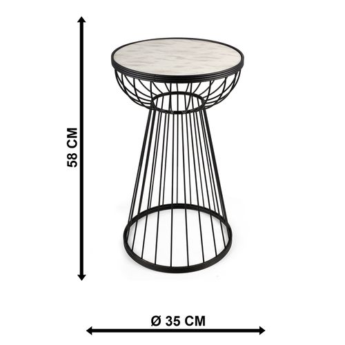 Gauge Concept Stolić za kavu Mantar Crno ,Mramor slika 2