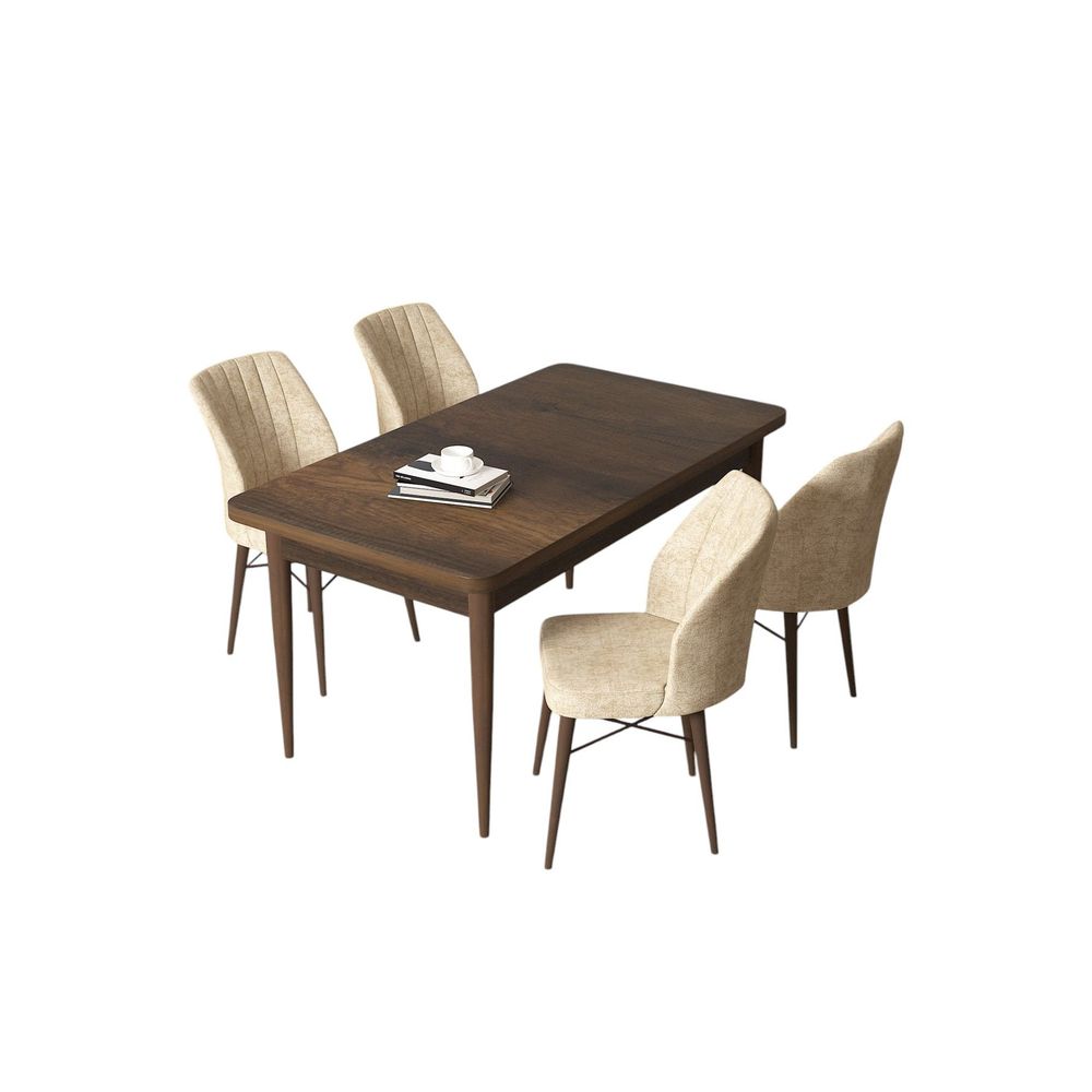 Arp - Baroque, Krema Barokni Set Trpezarijskog Stola i Stolica (5 Komada) slika 2