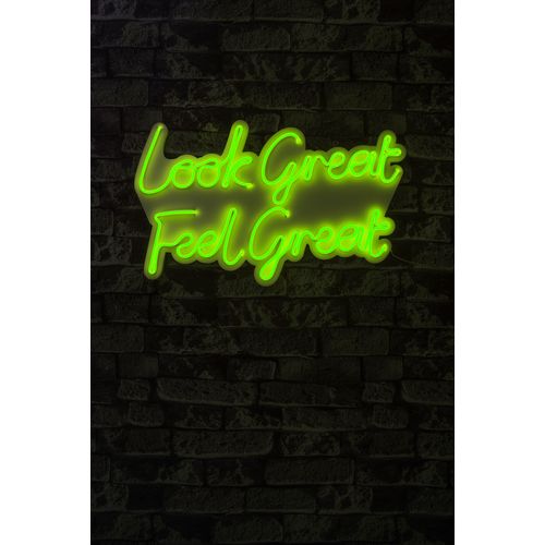 Wallity Ukrasna plastična LED rasvjeta, Look Great Feel Great - Green slika 2