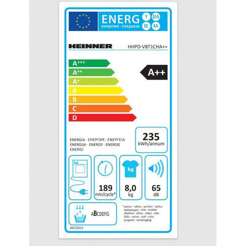 Heinner sušilica rublja s toplinskom pumpom HHPD-V8T1CHA++ slika 5
