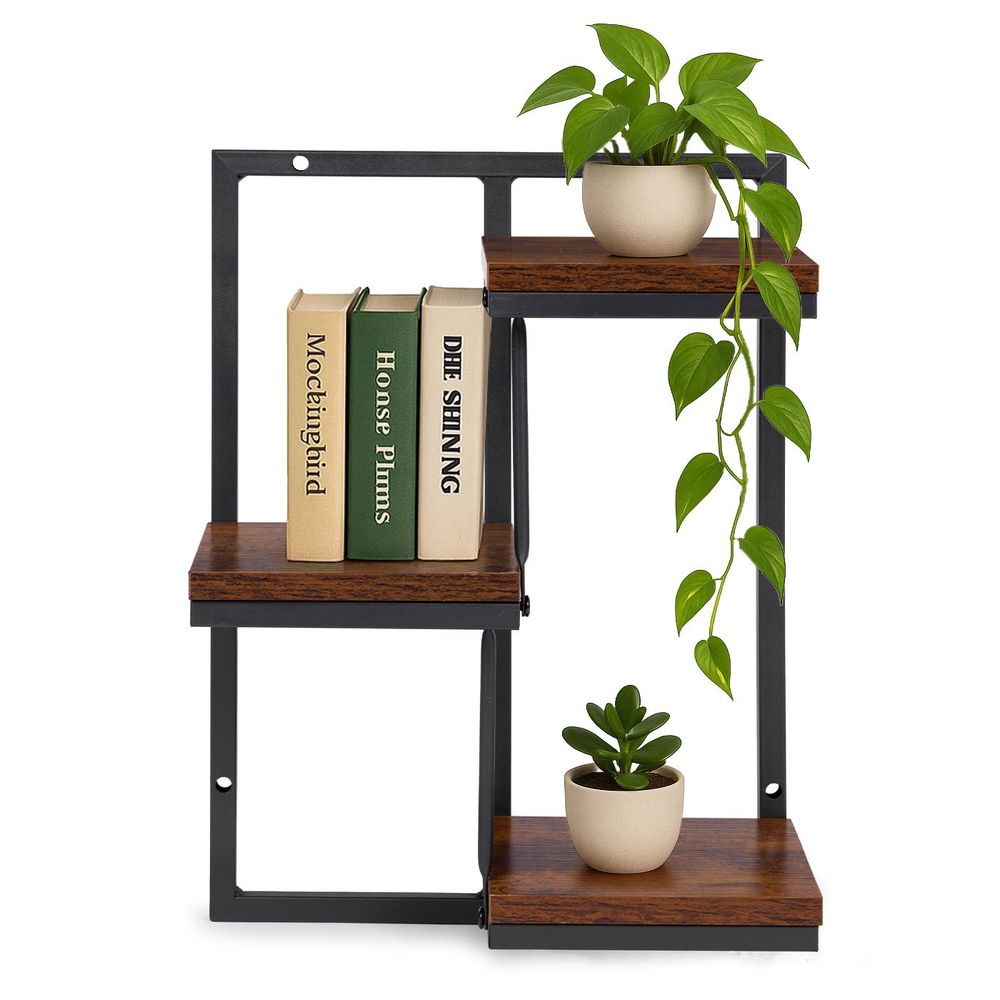 ModernHome loft zidni stalak za cvijeće za dekoraciju, s 3 razine slika 6
