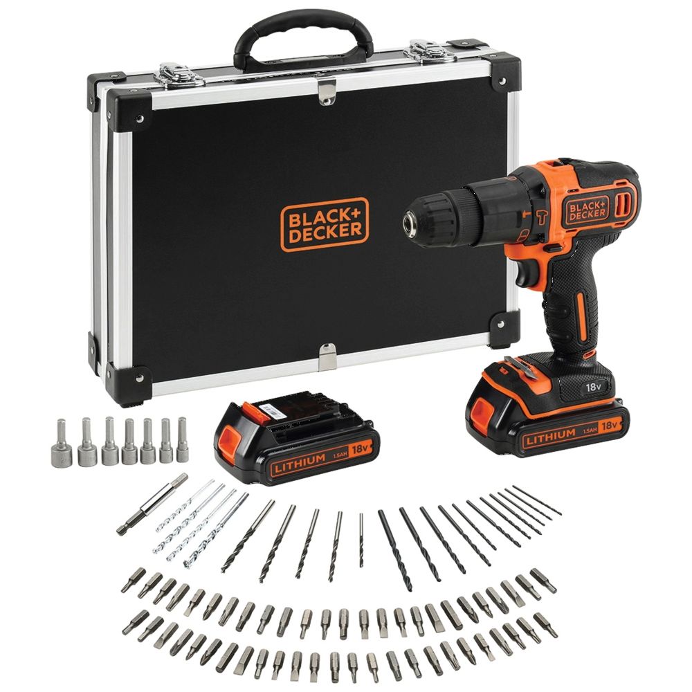 Black&Decker Aku udarna bušilica 18 V sa priborom BDCHD18BAFC slika 1