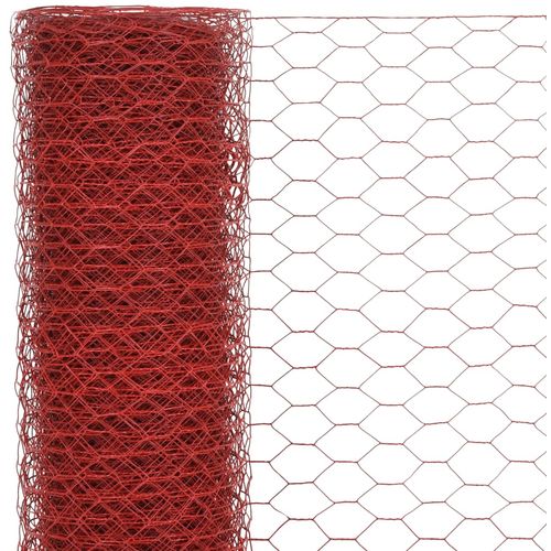 Žičana mreža od čelika s PVC oblogom za kokoši 25 x 0,5 m crvena slika 15