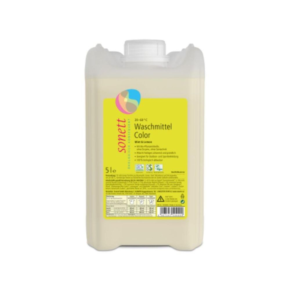 Sonett Tečni deterdžent za veš Color Mint & Lemon 20-60°C, 5000ml slika 2