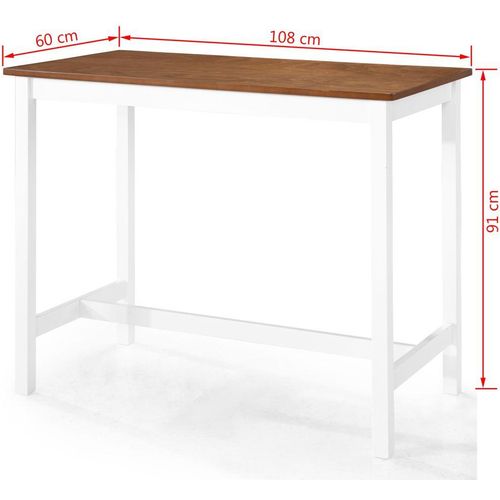 Barski stol od masivnog drva 108x60x91 cm slika 2