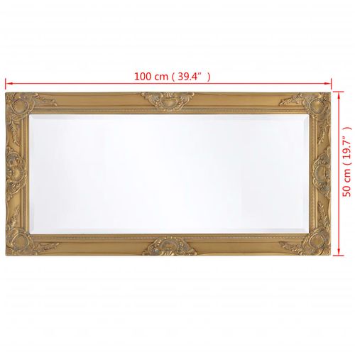 Zidno Ogledalo Barokni stil 100x50 cm Zlatna boja slika 35