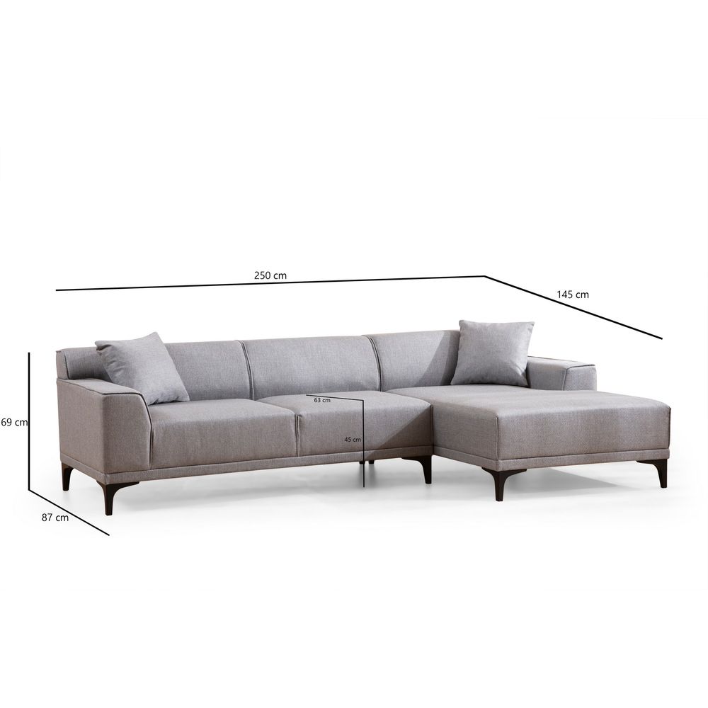 Petra R Kutna Sofa - Svijetlo Siva slika 10