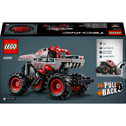 LEGO® TECHNIC™ 42200 Monster Jam™ ThunderROARus™ na povlačenje slika 7