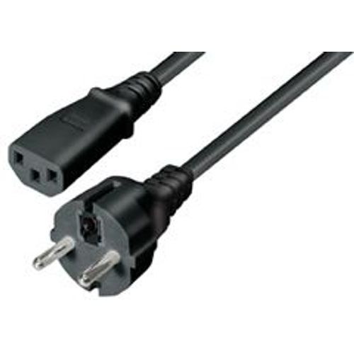 Transmedia Power Cable Schuko -IEC 320 plug 1,5m slika 1