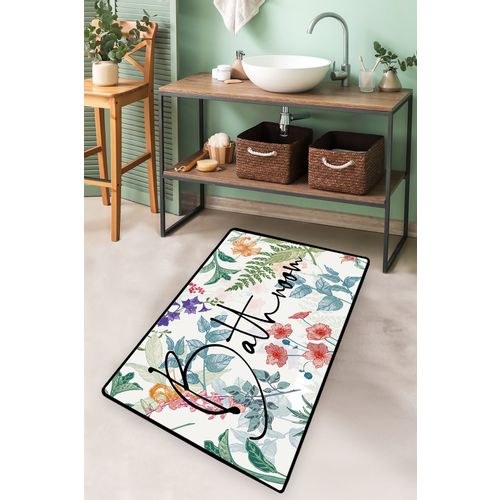 Green In Flower Multicolor Bathmat slika 1