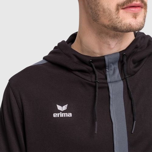 Hoodie Erima Squad Crna/Škriljasto Siva slika 5