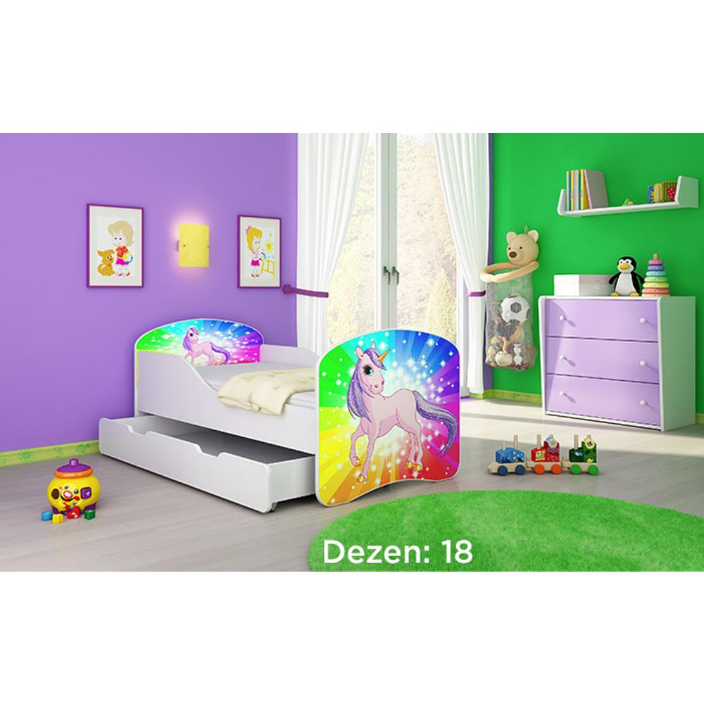 ACMA Dječiji krevet Acma I sa ladicom - 140x70cm - Dezen 18 slika 2