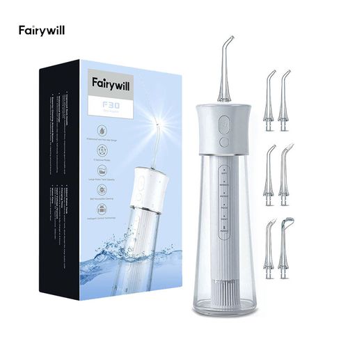 Fairywill FW-F30-W bežični oralni irigator za zube i desni (bela) slika 1