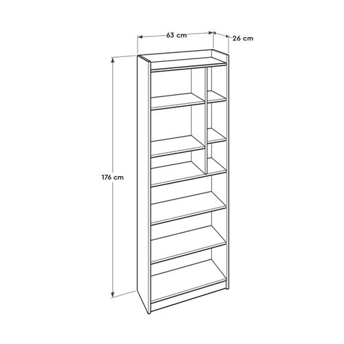 Sonomo Bela Polica za Knjige KTP-779-SD-1 slika 6