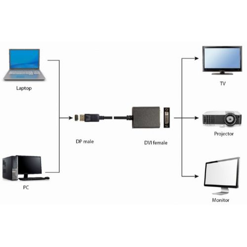 A-DPM-DVIF-03 Gembird DisplayPort v.1.2 to Dual-Link DVI adapter cable, black A slika 3