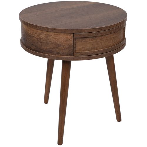 Yuvarlak - Walnut Walnut Side Table slika 5