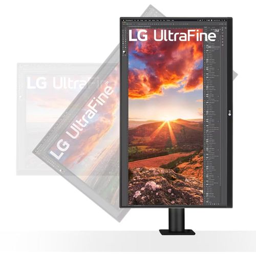 LG UltraFine Ergo 27" IPS 27UN880P-B Monitor IPS UHD 4K 3840x2160@60Hz, 16:9, 1000:1, 5ms, 350cd/m², 178º/178º, HDR10, AMD FreeSync, 1 DP, 1 USB type-C, 2 HDMI, 2 USB Downstream Port 3.0, VESA 100x100 mm, Height, Tilt, Pivot, Black, 3yw slika 5