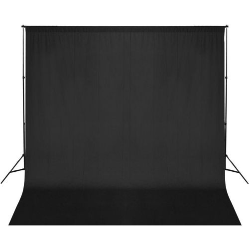 Fotografski pozadinski sustav s potporom 600 x 300 cm crni slika 1