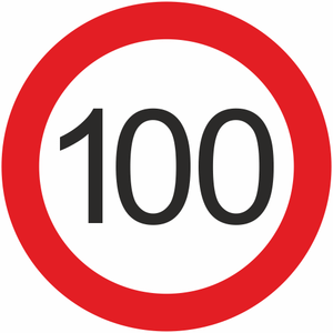 Naljepnica ograničenje brzine 100