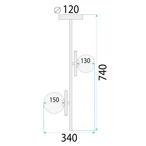 Lampa Viseća APP1666-2CP Gold slika 5